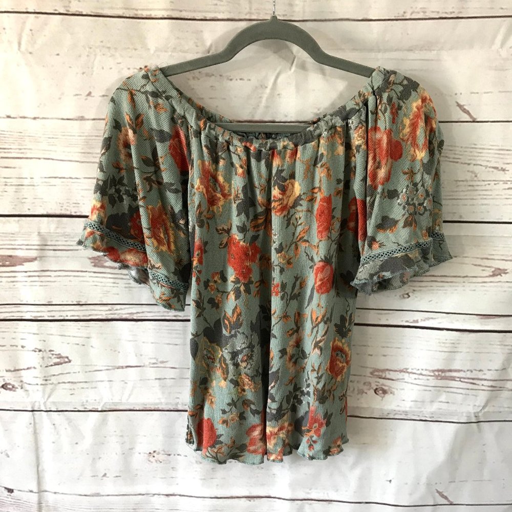 O'Neill Off Shoulder Flower Print Blouse